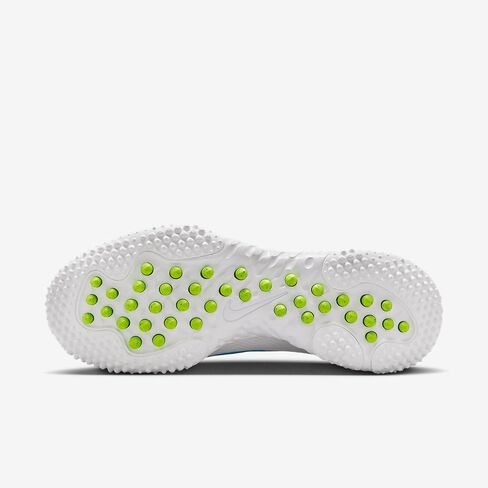 حذاء لاكروس Huarache 9 Elite TF LAX SE من Nike (FV6148-100، أبيض/أبيض/فولت/أزرق زاهي) in Kuwait