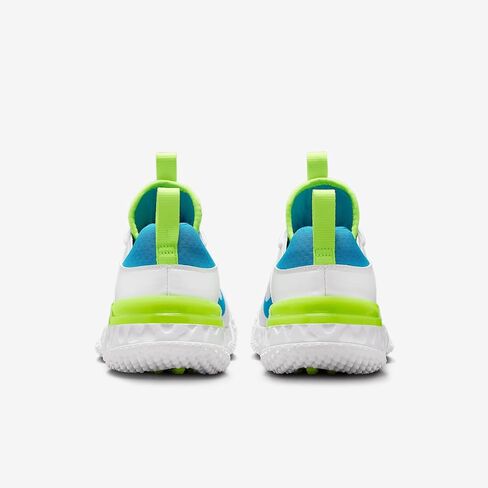 حذاء لاكروس Huarache 9 Elite TF LAX SE من Nike (FV6148-100، أبيض/أبيض/فولت/أزرق زاهي) in Kuwait