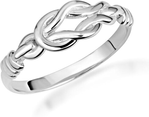 Claddagh Gold 10K &14K Love Knot Band Ring Available In Yellow/Rose/White with Multiple Ring Size in Kuwait