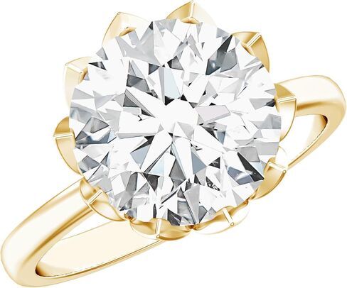 Certified 4 Carat Lab Grown Diamond Engagement Ring, E-Vs1 Quality, IGI Certified Diamond Statement Ring - Ready To Gift in Kuwait