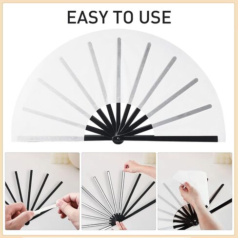 YumSur 20 Sets Sublimation Folding Clap Fan Blanks White Polyester Sublimation Fan Bulk DIY Heat Transfer Printing Fans for Line Dancing, Wedding, Graduation, Party in Saudi Arabia