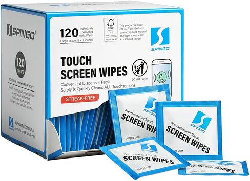Screen Wipes, Screen Cleaner Wipes for Electronics, Pre-moistened Cleaning Wipes for Phone, Laptop, Computer, Monitor, Touch Screens, Eyeglasses,Streak-Free Formula (200 Count) in Kuwait
