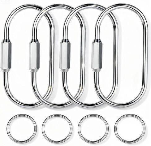 Tiezzi Gold Brass Key Rings, Carabiner Clip for Labubu Lock Keychain, Screw Lock Keys Organizer, Purse Bag Accessories Charms in Kuwait