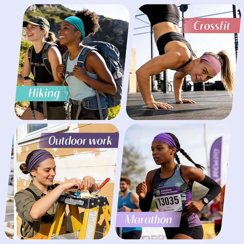 Dreamlover Sweat Headbands for Women, Non Slip Workout Headbands, Soft Stretchy Sports Headbands for Running, Yoga, Outdoor Work, 6 Pieces in Saudi Arabia