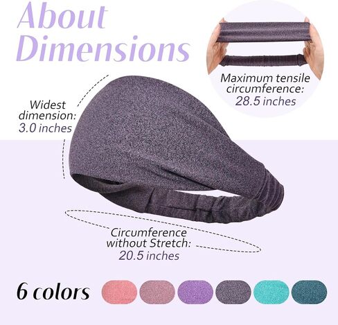 Dreamlover Sweat Headbands for Women, Non Slip Workout Headbands, Soft Stretchy Sports Headbands for Running, Yoga, Outdoor Work, 6 Pieces in Saudi Arabia