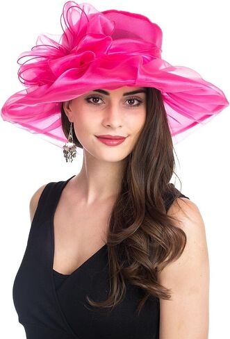 SAFERIN Women's Organza Church Kentucky Derby Fascinator Bridal Tea Party Wedding Hat in Saudi Arabia