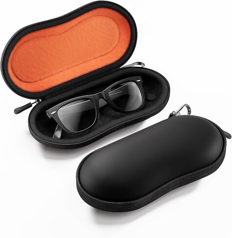 ProCase Sunglasses Case, Hard EVA Shell Shockproof Eyeglass Case for Men Women with Metal Hanging Hook and Velvet Lining, Travel Zipper Sport Glasses Holder Organizer Fathers Day Gift for Dad -Black in Kuwait