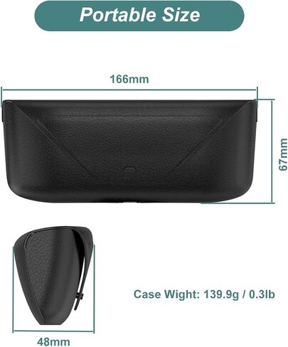 حقيبة شحن لـ Ray-Ban Meta Wayfarer/Skyler/Headliner (الجيل 2 والجيل 1)، Oakley Meta HSTN - حقيبة شاحن محمولة بقدرة 3000 مللي أمبير في الساعة لنظارات RayBan Smart AI in Kuwait