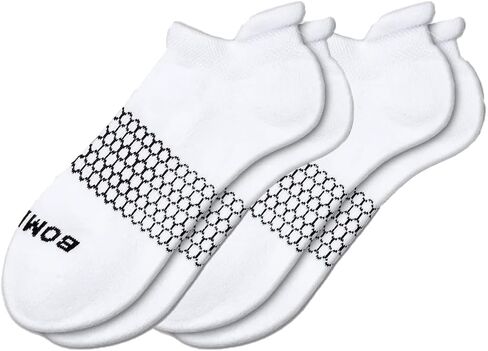 BOMBAS Men's Solids Ankle Large Socks, 6 Pairs White Ankle Socks, Size 8-13 in Kuwait