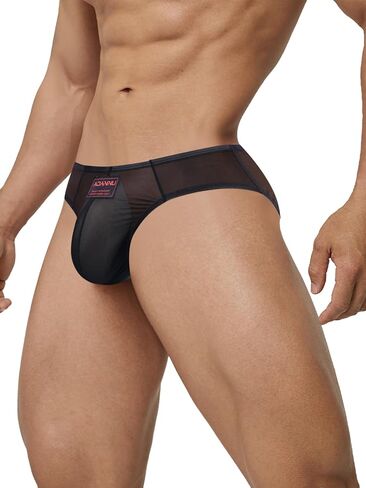 Men's Sheer Mesh Briefs Sexy See Through Low Rise Underwear Breathable Transparent Briefs for Men in Saudi Arabia