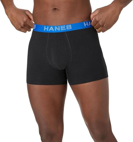 Hanes Men's Boxer Brief Underwear Pack, Stretch Cotton Boxer Briefs for Men, Moisture-wicking, 6-pack in Kuwait