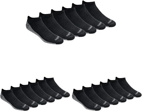 جوارب Dickies الرجالية Dri-Tech للتحكم في الرطوبة بدون عرض/منخفضة القطع، متوفرة بمقاسات M-XXL (6، 12 زوجًا) in Kuwait