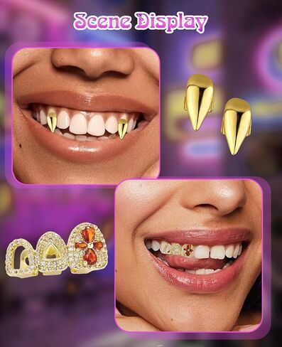 9PCS Gold Grills for Teeth, Grillz Jewelry Tooth Cap for Women & Men in Saudi Arabia