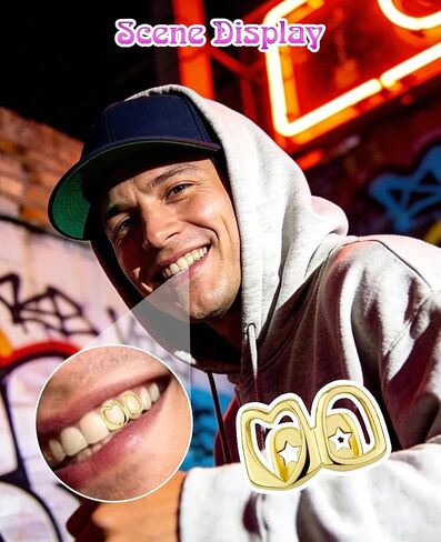 9PCS Gold Grills for Teeth, Grillz Jewelry Tooth Cap for Women & Men in Saudi Arabia