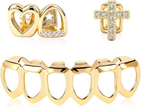 Grillz for Women Men, Hip Hop Grills for your teeth, Adjustable Tooth Covers, Dental Jewelry for Party Concert in Saudi Arabia