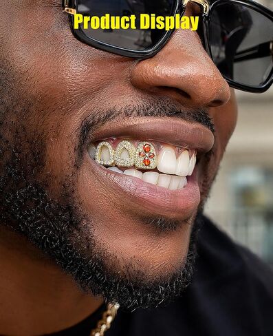 6PCS 14K Gold Grills for Your Teeth, Tooth Grillzs Jewelry Caps for Women & Men in Saudi Arabia