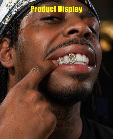 6PCS 14K Gold Grills for Your Teeth, Tooth Grillzs Jewelry Caps for Women & Men in Saudi Arabia