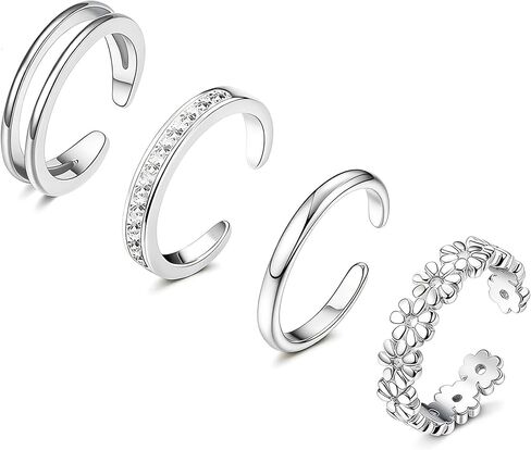 14K Gold Filled Toe Rings for Women Non Tarnish Open Toe Rings Adjustable Summer Beach Foot Jewelry in Saudi Arabia
