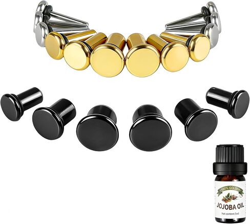 18/41/54Pcs Ear Stretching Kit 1.6-12mm/1.6-10mm Gauges for Ears with O-Rings Ear Gauge Stretching Kit with Aftercare Jojoba Oil or Ear Stretching Balm Ear Expander Body Piercing Jewelry for Women Men in Kuwait