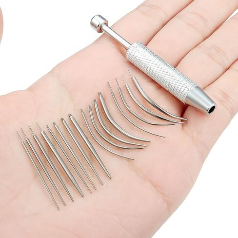 F136 Titanium Piercing Taper Ball Grabber Tool for Changing Jewelry 14G 16G 18G 20G Flat Back Earring Applicator Tool Piercing Kit for Ear/Nose/Eyebrow/Tongue/Navel/Nipple/Lip in Saudi Arabia