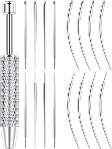 F136 Titanium Piercing Taper Ball Grabber Tool for Changing Jewelry 14G 16G 18G 20G Flat Back Earring Applicator Tool Piercing Kit for Ear/Nose/Eyebrow/Tongue/Navel/Nipple/Lip in Saudi Arabia
