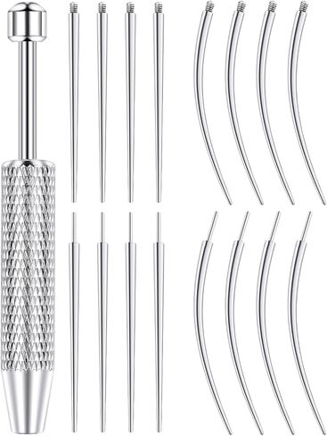 F136 Titanium Piercing Taper Ball Grabber Tool for Changing Jewelry 14G 16G 18G 20G Flat Back Earring Applicator Tool Piercing Kit for Ear/Nose/Eyebrow/Tongue/Navel/Nipple/Lip in Saudi Arabia