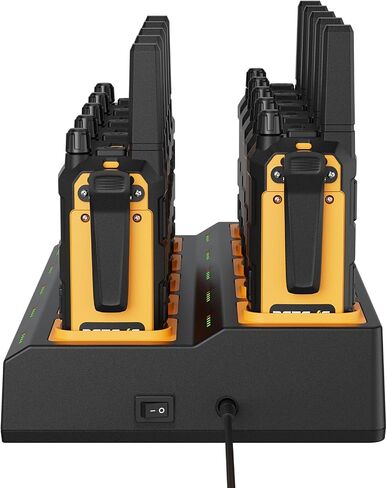 Retevis RB48A IP67 Waterproof Walkie Talkies Long Range Adults, Heavy Duty 2 Way Radio, Noise Reduction, Large PTT, 1000mW Speaker, 23-Hour, Rechargeable, for Manufacturing Construction (10 Pack) in Saudi Arabia