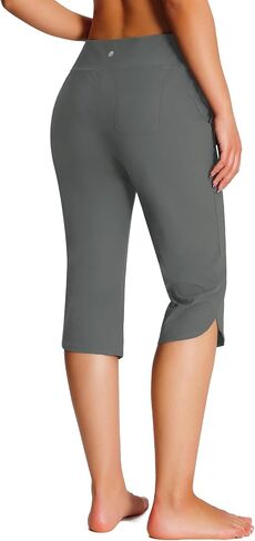 Women's 18" Swim Capris Pants Modest Swimsuits for Ladies Long Swim Shorts with Pockets UPF50+ Lightweight in Saudi Arabia