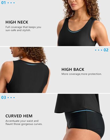 G Gradual Tankini Tops for Women High Neck Swimsuits Swim Top Modest Bathing Suit Swimwear Tank Top only No Bottom in Saudi Arabia