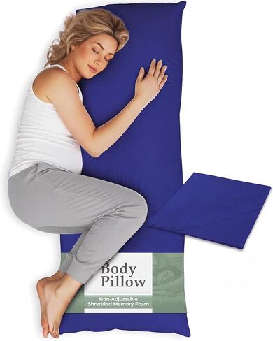Snuggle-Pedic Body Pillow for Adults, Cozy Comfort Down Alternative Pregnancy Pillows - Soft, Supportive, Breathable Side Sleepers Maternity Pillow - Long Cuddle Pillow for Bed, 20x54 Full Body Pillow in Saudi Arabia