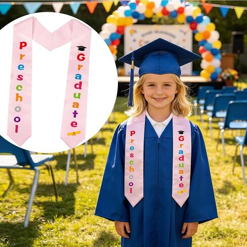 Kindergarten Preschool Graduation Sash First Generation Prek Kids Graduation Stole Cap and Gown Accessories in Kuwait