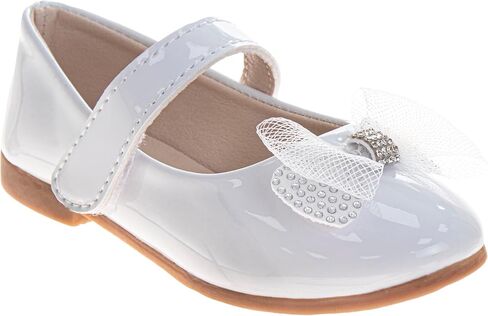 Josmo Girls School Dress Shoes with Bow Elegant Classic Mary Jane Flats for Toddlers to Big Kids in Kuwait