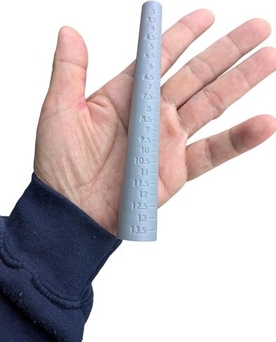 Amy Kates Workshop Bracelet Ring Sizer Combo - Jewelry Measuring Tools with Quarter-Size Increments, Durable PLA Plastic, Jewelry-Safe, Accurate Fit (Grey) - Made in San Diego CA in Saudi Arabia