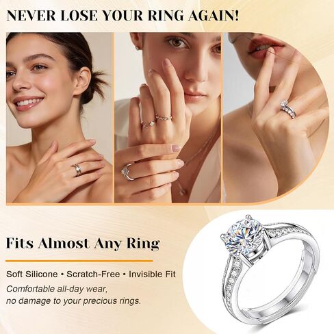 Haiou 114Pcs Ring Size Adjuster for Loose Rings - Invisible 3-in-1 Ring Guard for Women, Anti-Slip Ring Sizer for Smart Rings & Wedding Bands in Saudi Arabia