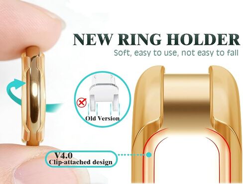 Ring Sizers for Loose Rings, 14-PCS 2-in-1 Thin Band Ring Tightener Kit, Invisible Clips Guards and Coils Adjuster, Spacer Inserts to Stop Ring Spinning, Resize 0.5-1.5 in Saudi Arabia