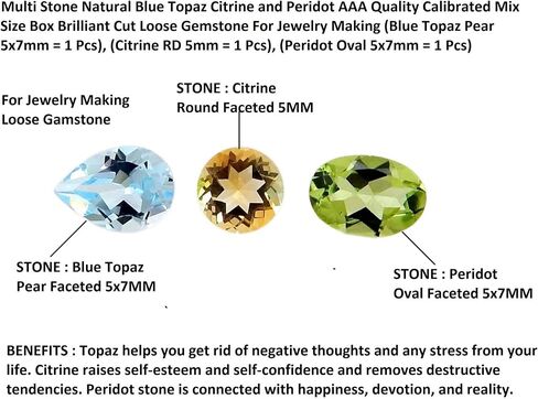 Natural Amethyst Blue Topaz Citrine Peridot Garnet 5x7mm pear 5mm round 5x7mm oval faceted brilliant cut AAA quality loose calibrated gemstones for jewelry making in Saudi Arabia
