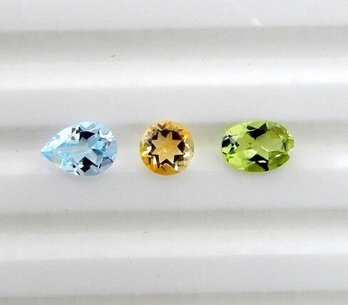 Natural Amethyst Blue Topaz Citrine Peridot Garnet 5x7mm pear 5mm round 5x7mm oval faceted brilliant cut AAA quality loose calibrated gemstones for jewelry making in Saudi Arabia