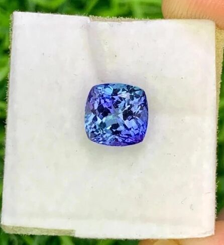 9.40 Ct Extremely Rare Natural Blue Tanzanite Cushion Certified Loose Gemstone | High-Quality Gemstone for Jewelry Making & Collecting in Saudi Arabia