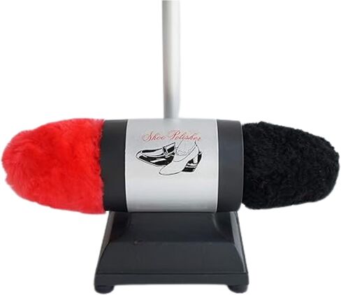 Electric Shoe Polisher with Dual Buffers 100% Wool Brushes for Leather Shoe Care Powerful Motor Shoe Shine Machine for Everyday Home or Office Use in Kuwait