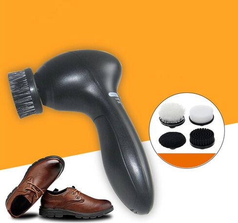 Electric Shoe Care Set, Suede Sneaker Cleaning and Polishing Machine, Includes 4 Brush Heads and Polishing Wax. a Unisex Shoe Care Accessory for Home, Car, and Travel Us in Saudi Arabia