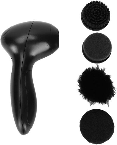 BRRNOO Electric Shoe Brush, Electric Shoe Polisher, Portable with 4 Replaceable Brush Heads Brightening Oil Dust Removal for Polishing and Cleaning in Kuwait