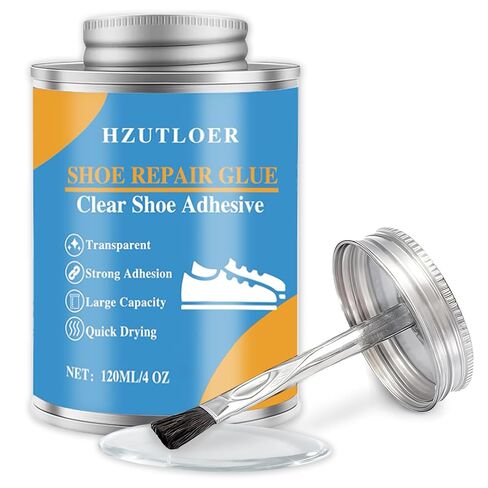 4OZ Shoe Repair Glue with Brush Applicator,Waterproof Strong Clear Shoe Adhesive for Boots, Sneakers,Heels,Leather & Rubber in Saudi Arabia