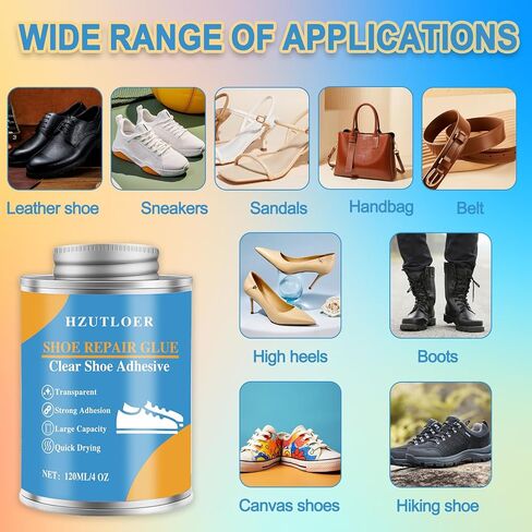 4OZ Shoe Repair Glue with Brush Applicator,Waterproof Strong Clear Shoe Adhesive for Boots, Sneakers,Heels,Leather & Rubber in Saudi Arabia