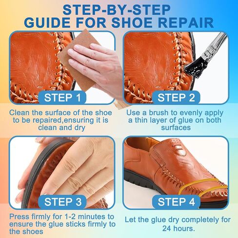 4OZ Shoe Repair Glue with Brush Applicator,Waterproof Strong Clear Shoe Adhesive for Boots, Sneakers,Heels,Leather & Rubber in Saudi Arabia