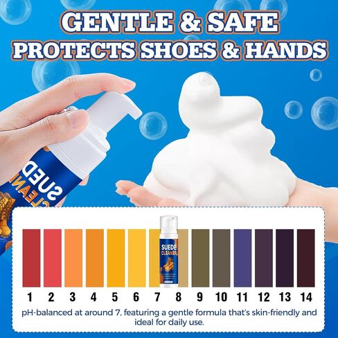 Suede Shoe Cleaner Kit 6.76 fl oz, Suede and Nubuck Shoe Cleaner with Brush and Cloth in Saudi Arabia