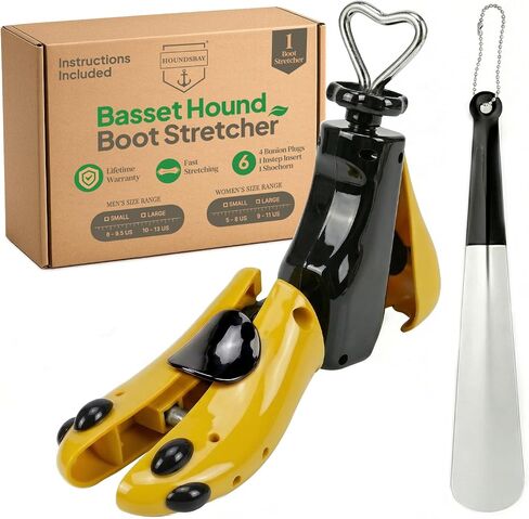 HOUNDSBAY Boot Stretchers Plastic & Wooden - Adjustable Boot Widener Expander Boot Tree for Men and Women in Saudi Arabia