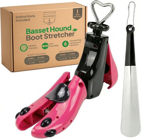 HOUNDSBAY Boot Stretchers Plastic & Wooden - Adjustable Boot Widener Expander Boot Tree for Men and Women in Saudi Arabia