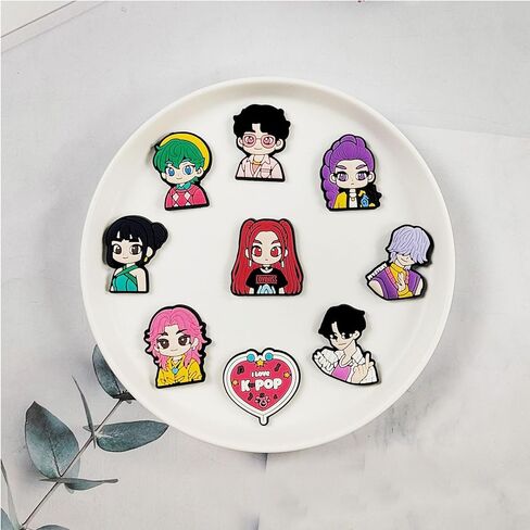 23Pcs Demon movie Hunters Shoe Decoration Charms for Croc Clog Sandals, Shoe Accessories Charms for Adults. in Saudi Arabia