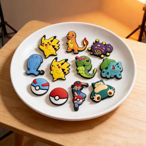 27Pcs anime Shoe Decoration Charms for Croc Clog Sandals, Shoe Accessories Charms for Adults in Saudi Arabia