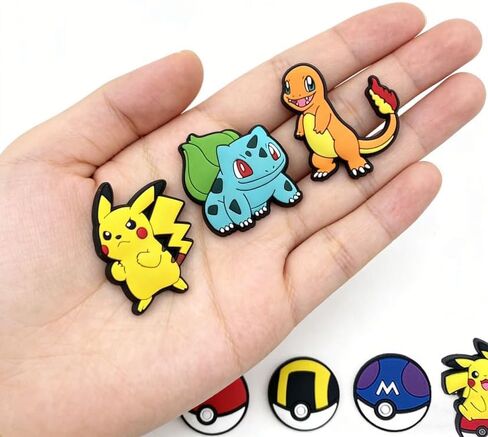 27Pcs anime Shoe Decoration Charms for Croc Clog Sandals, Shoe Accessories Charms for Adults in Saudi Arabia